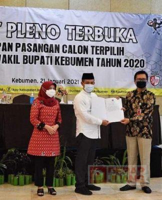 Penetapan Paslon Arif-Rista Sebagai Bupati dan Wakil Bupati Terpilih Dalam Pilkada Kebumen 2020