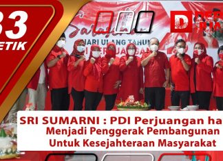 SRI SUMARNI : PDI Perjuangan Harus Menjadi Penggerak Pembangunan Untuk Kesejahteraan Masyarakat