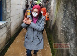 Sri Sumarni Tinjau Langsung Luapan Sungai Tuntang Grobogan