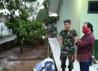 Agung Satria Lakukan Koordinasi Penanganan Banjir Bersama Koramil
