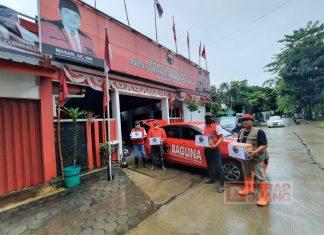 Baguna DPC PDI Perjuangan Kudus Serahkan Bantuan Guna Korban Banjir