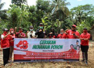 DPC PDI Perjuangan Banjarnegara Lakukan Gerakan Penanaman Pohon