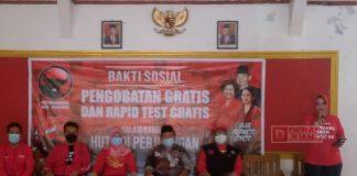 DPC PDI Perjuangan Kebumen Selengarakan Pengobatan dan Rapid Test Gratis