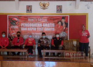 DPC PDI Perjuangan Kebumen Selengarakan Pengobatan dan Rapid Test Gratis