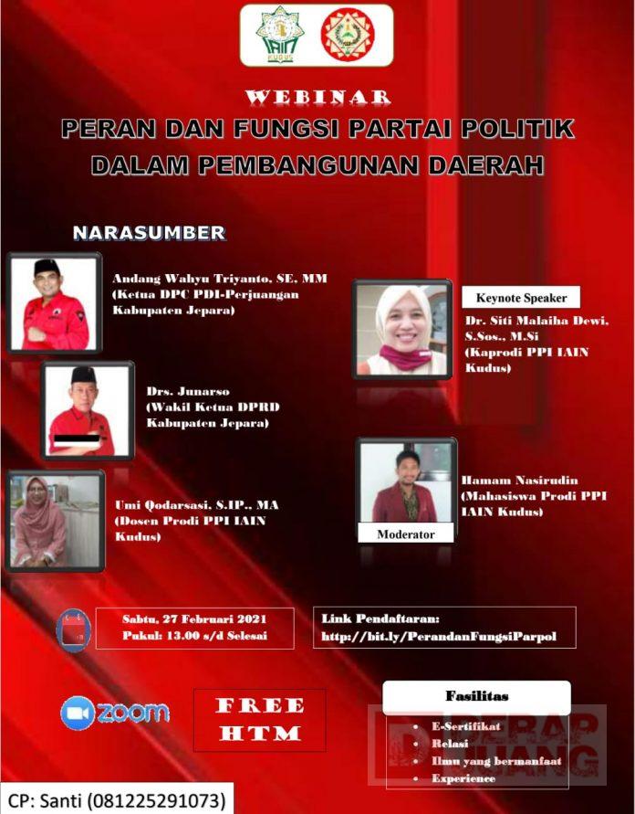 Diskusi Daring Peran dan Fungsi Parpol dalam Pembangunan Daerah