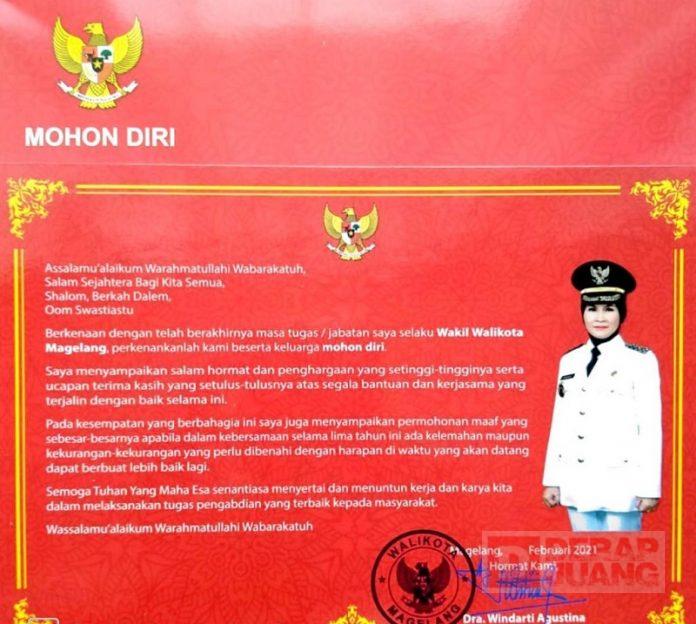 Dra. Windarti Agustina Pamit Undur Diri Sebagai Wakil Walikota Magelang 1