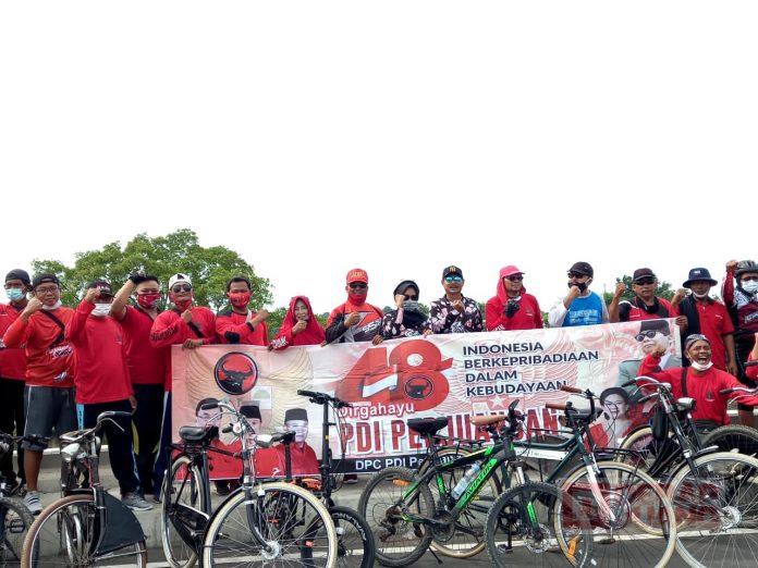 Gowes Sehat DPC PDI Perjuangan Brebes