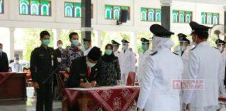 H. Junaedi Lantik 29 Kepala Desa Terpilih 2020