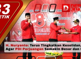 H. Nuryanto: Terus Tingkatkan Kesolidan, Agar PDI Perjuangan Semakin Besar dan Kuat