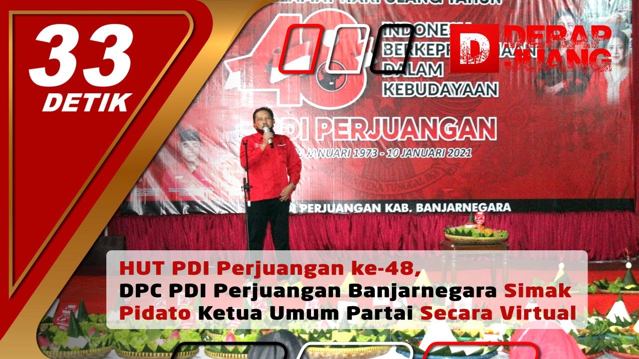 HUT Partai ke 48 DPC PDI Perjuangan Banjarnegara Simak Pidato Ketua