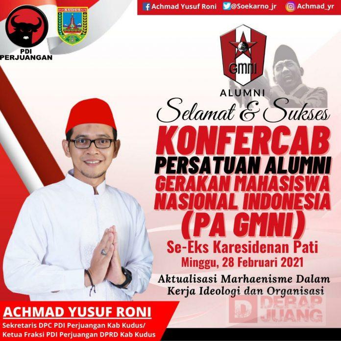 Hadiri PA GMNI, Yusuf Aktualisasi Ajaran Marhaenisme Guna Segala Bidang