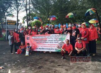 Jalankan Komitmen Partai, PDI Perjuangan Kota Tegal Lakukan Penanaman Pohon