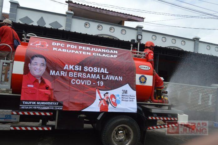 PAC Cilacap Selatan Kembali Lakukan Penyemprotan Disinfektan-min