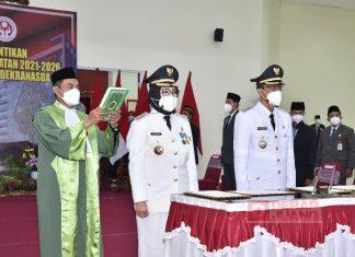 Pasangan Etik-Agus Dilantik Jadi Bupati dan Wakil Bupati Sukoharjo