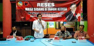Serap Aspirasi Masyarakat, Wawan Yuwandha Gelar Reses Masa Sidang II Tahun 2021