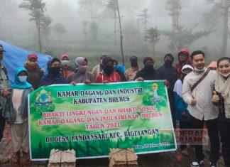 Sinergi Kader PDI Perjuangan Brebes Tanam Pohon Kehidupan di OW Kaligua