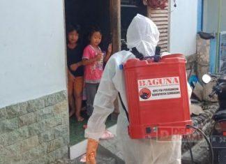 Baguna PDI Perjuangan Kabupaten Semarang kembali Lakukan Penyemprotan Disinfektan