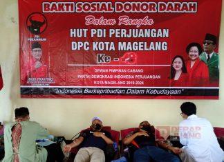 DPC PDI Perjuangan Kota Magelang Gelar Kegiatan Donor Darah