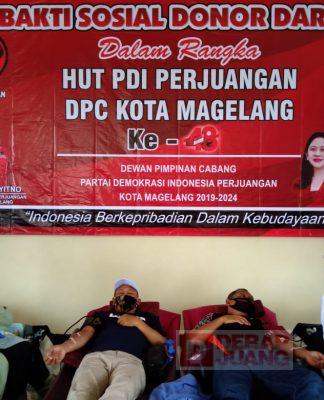 DPC PDI Perjuangan Kota Magelang Gelar Kegiatan Donor Darah