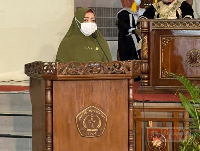 Hadiri Dies Natalis UPS Tegal ke-41, Dewi Aryani Tekankan Pancasila Sebagai Pondasi Pembentukan Karakter Universitas