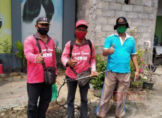 Putus Mata Rantai Covid-19, PAC Semarang Barat Lakukan Penyemprotan Disinfektan