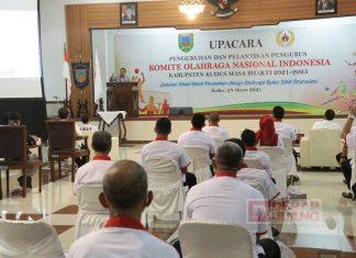 Pelantikan KONI Kudus, Masan: Semoga Dapat Menuai Prestasi Gemilang