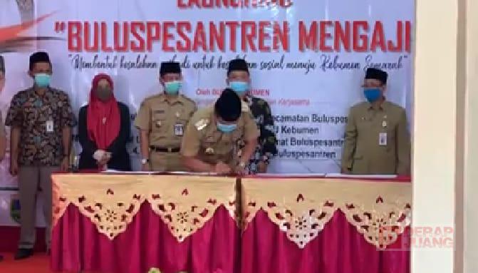 Bupati Kebumen Resmikan Program Buluspesantren Mengaji