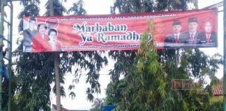 DPC PDI Perjuangan Kabupaten Pekalongan Pasang Spanduk Ucapan Marhaban Ya Ramadhan 1442 H