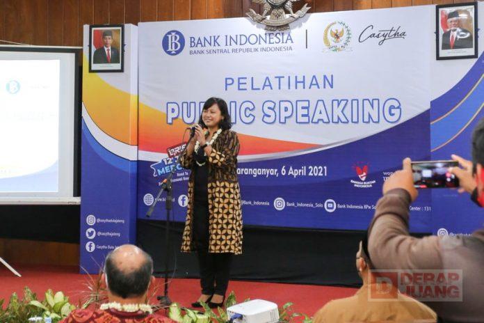 Gandeng Bank Indonesia, Mbak Casytha Gelar Pelatihan Public Speaking di Kabupaten Karanganyar