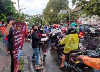 Korps Komunitas Juang Kota Semarang Distribusikan Nasi Kotak dari Mbak Casytha