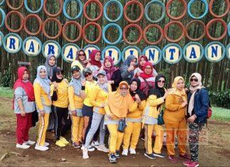 Lina Agustina Boyong Komunitas Senam Berolahraga di Obyek Wisata Prabalintang