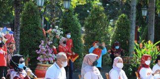 Sri Mulyani Hadiri Kegiatan Penyaluran Bantuan Masyarakat Terdampak Covid-19