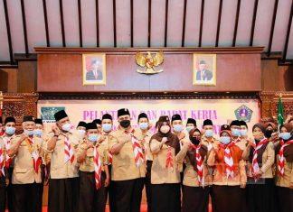 Sri Mulyani Hadiri Pelantikan dan Rapat Kerja PC Sako Pramuka Ma’arif NU