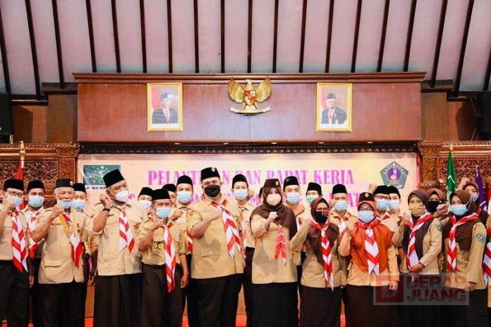 Sri Mulyani Hadiri Pelantikan dan Rapat Kerja PC Sako Pramuka Ma'arif NU