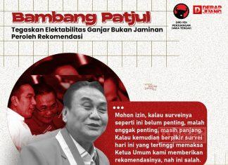 Bambang Patjul Tegaskan Elektabilitas Ganjar Bukan Jaminan Peroleh Rekomendasi