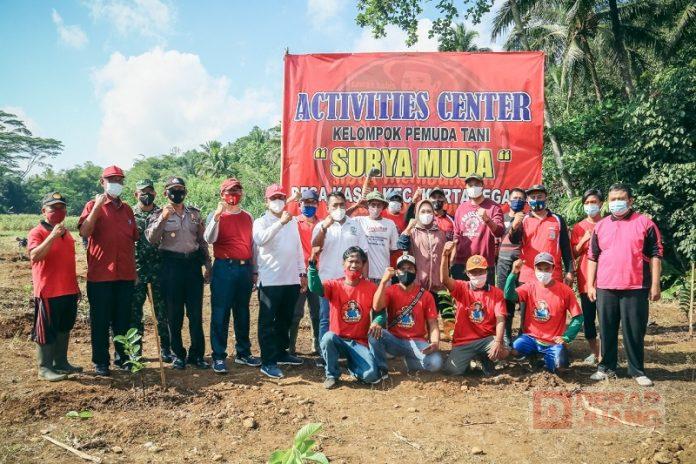 Besama Kelompok Pemuda Tani, Bupati Tiwi Tanam 200 Bibit Pohon Jambu Kristal Merah