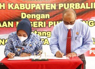 Bupati Purbalingga Bersama Kajari Tandatangani MoU di Bidang Perdata dan PTUN