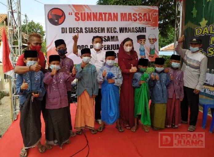 DPC PDI Perjuangan Brebes dan Mbak Mitha Adakan Sunatan Massal