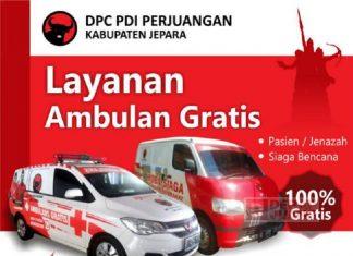 DPC PDI Perjuangan Jepara Luncurkan Layanan Mobil Ambulan Gratis
