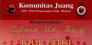 Komunitas Juang Klaten Sampaikan Ucapan Selamat Hari Raya Idul Fitri 1442 H
