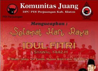 Komunitas Juang Klaten Sampaikan Ucapan Selamat Hari Raya Idul Fitri 1442 H
