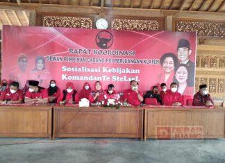Perkuat Mesin Partai, DPC PDI Perjuangan Kabupaten Klaten Gelar Rakor
