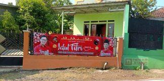 Semarakkan Idul Fitri, DPC PDI Perjuangan Kebumen Pasang Spanduk
