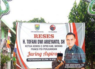 Serap Aspirasi, Tofani: Manfaatkan Saya untuk Kemajuan Masyarakat
