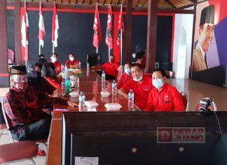 Wujud Tegak Lurus Instruksi Partai, DPC PDI Perjuangan Sragen Ikuti Halal Bi Halal Bersama DPP Partai