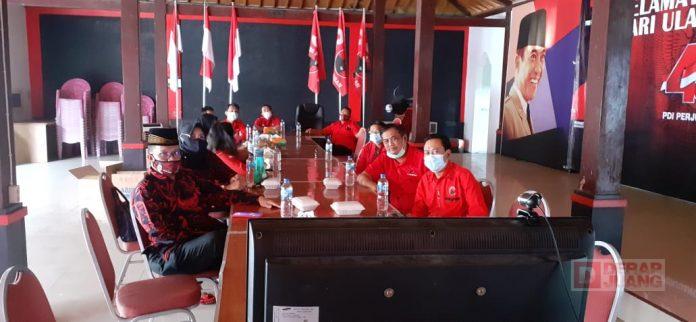 Wujud Tegak Lurus Instruksi Partai, DPC PDI Perjuangan Sragen Ikuti Halal Bi Halal Bersama DPP Partai