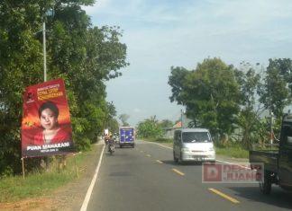 Baliho Bertulisan ‘Selamat Datang Kepak Sayap Kebhinekaan’ Sambut Puan Maharani ke Kebumen