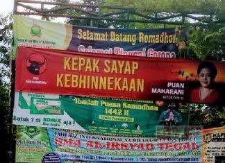Baliho, Spanduk, serta Billboard Bergambar Puan Maharani Bertebaran di Kabupaten Tegal