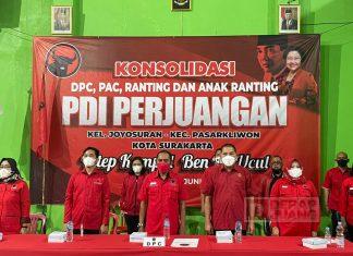 DPC PDI Perjuangan Kota Surakarta Gelar Konsolidasi Pengurus Ranting dan Anak Ranting Perdana