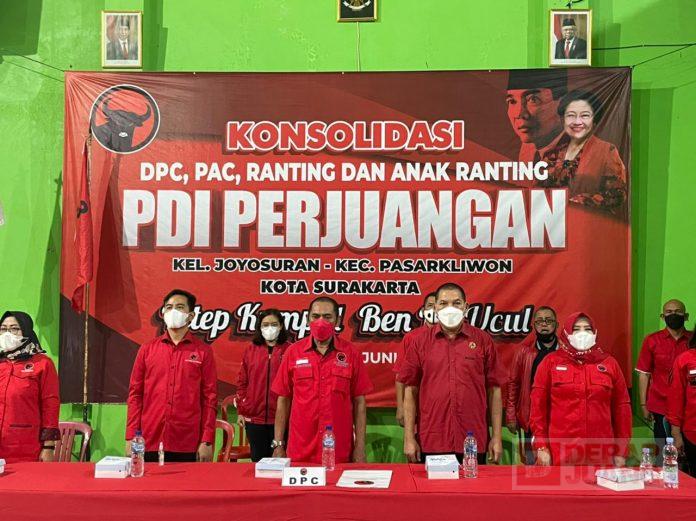 DPC PDI Perjuangan Kota Surakarta Gelar Konsolidasi Pengurus Ranting dan Anak Ranting Perdana